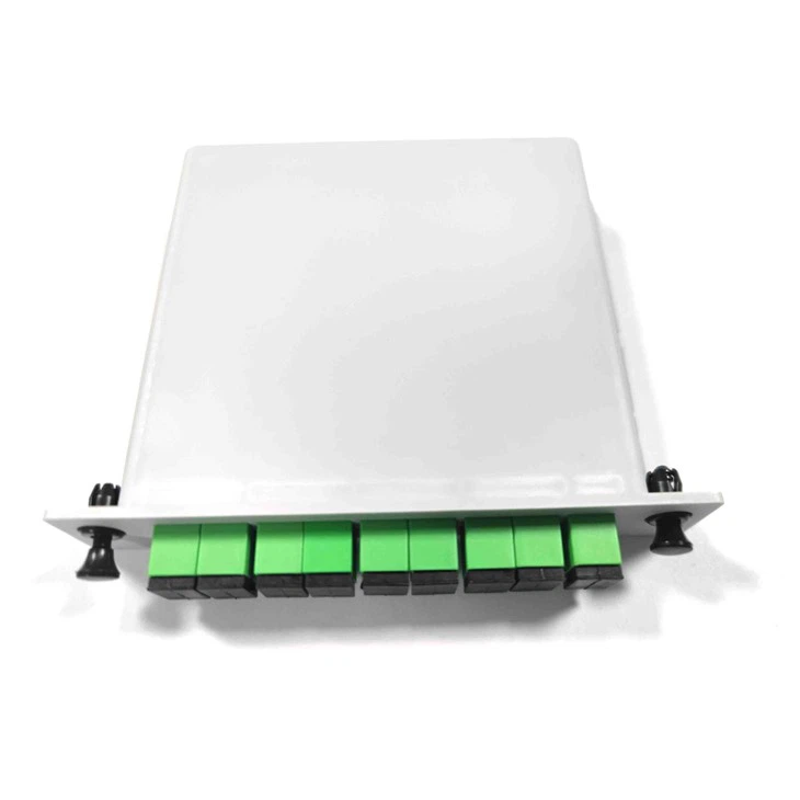 Fiber Optic 1X8 Box Cassette Card Inserting Sc APC Module FTTH PLC Splitter